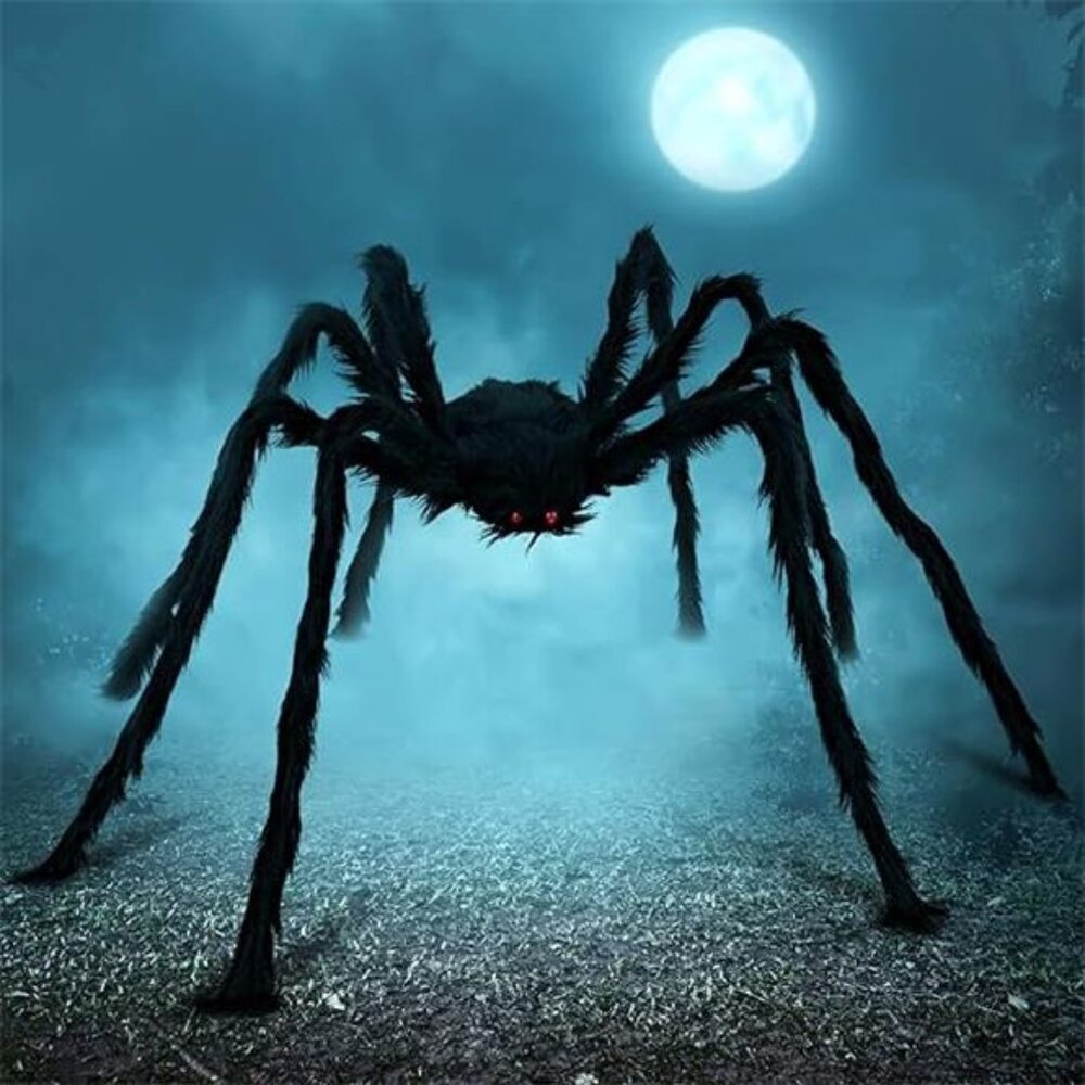 5 Ft. Giant Black Spider -Halloween Outdoor Decorations & Yard Party Props, Blac - Picture 8 of 8